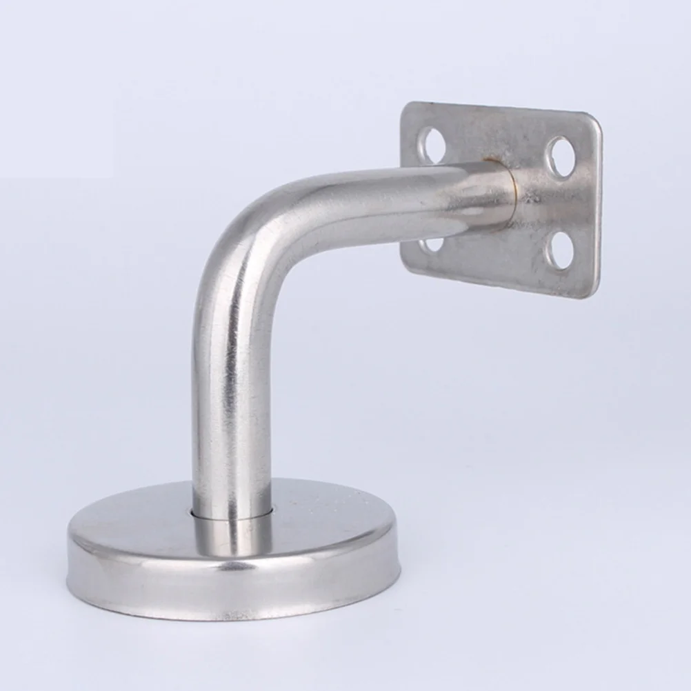 5 Pcs Heavy Duty Clothes Rack Handrail Bracket Stair Bannister Support Armrest Silver