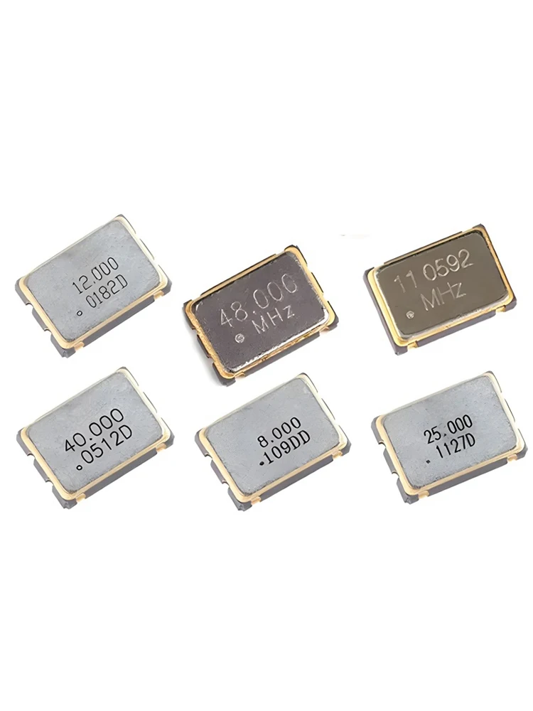 

5pcs SMT crystal oscillator 7050 active 4/quad 8M/12M/16M/20M/24M/25M/26M/27M/30M/32M/40M/50M/11.0592M/12.288M/22.1184M