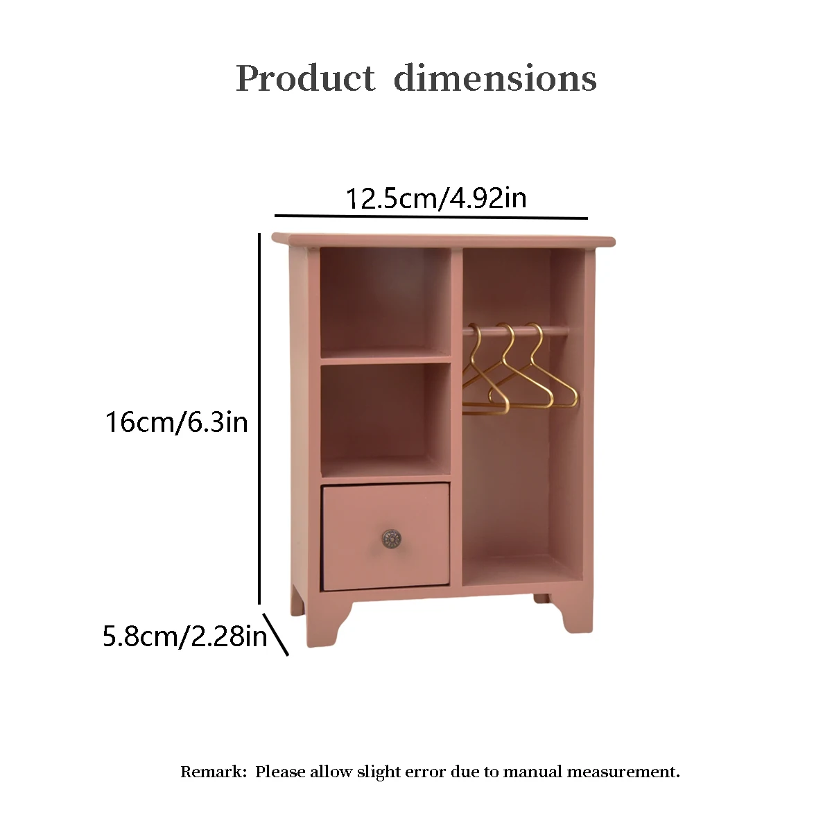 미니어처 시뮬레이션 인형집 가구 1:12 나무 옷장 BJD Ob11 인형집 가구에 적합