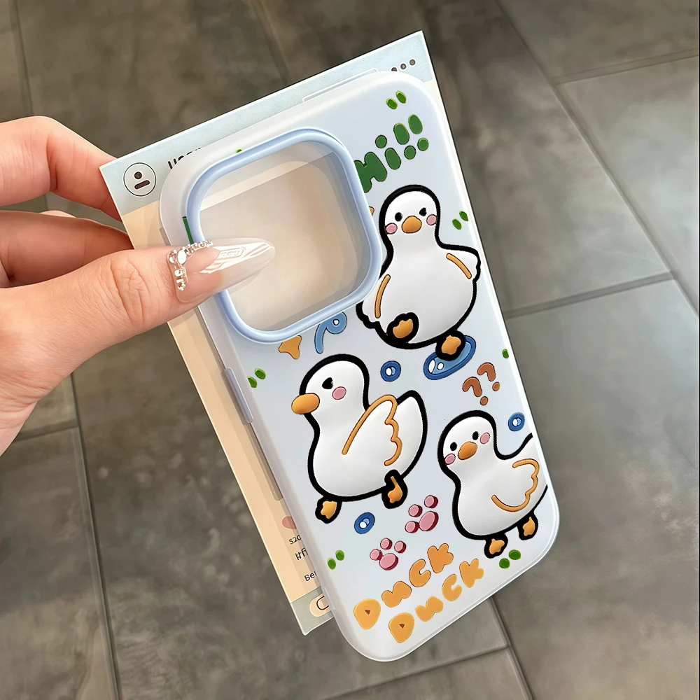 für iPhone 17 16 14 15 11 12 13 Pro Max 7 8 15 16 Plus 17 Air Hüllen Niedliche Cartoon-Enten TPU Handyhülle Stoßfeste Silikonhülle – Detail 7