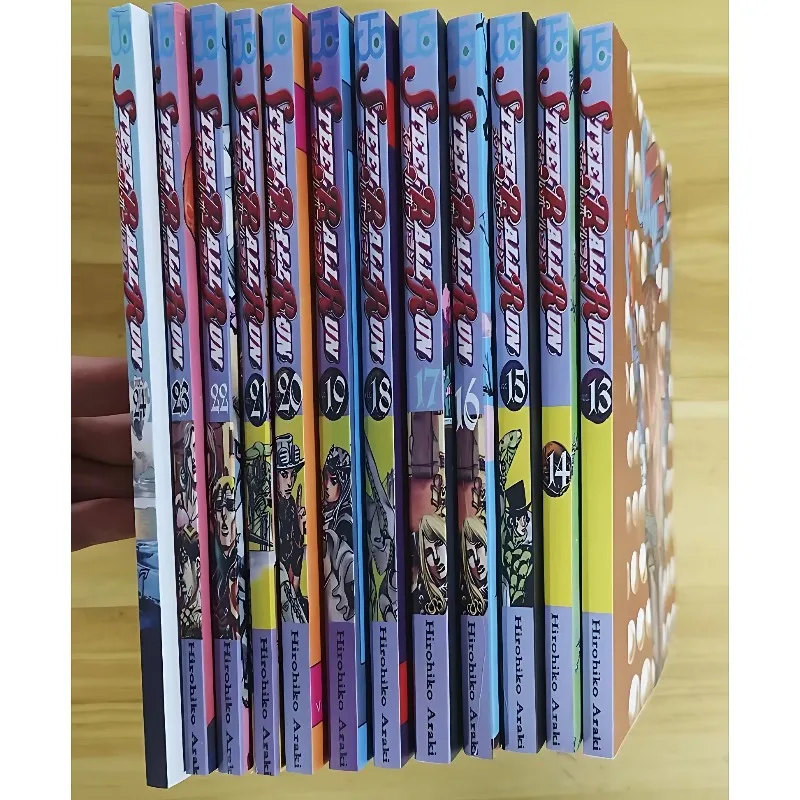 12 Books Steel Ball Run Manga Book JOJO's Bizarre Adventure Part7 Vol.13-24 Japanese Youth Comic Books English Comic Books