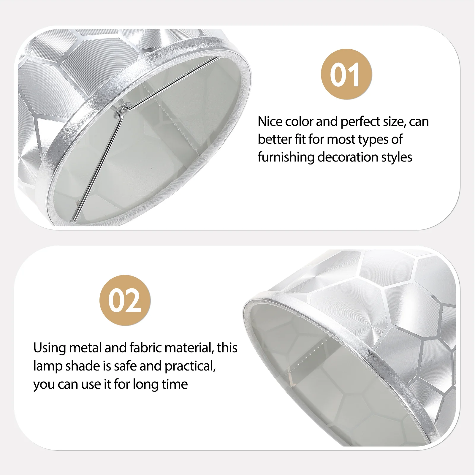

Silver Lamp Shade Advanced Lampshade Lampshades for Table Only Chandelier Cover Simple