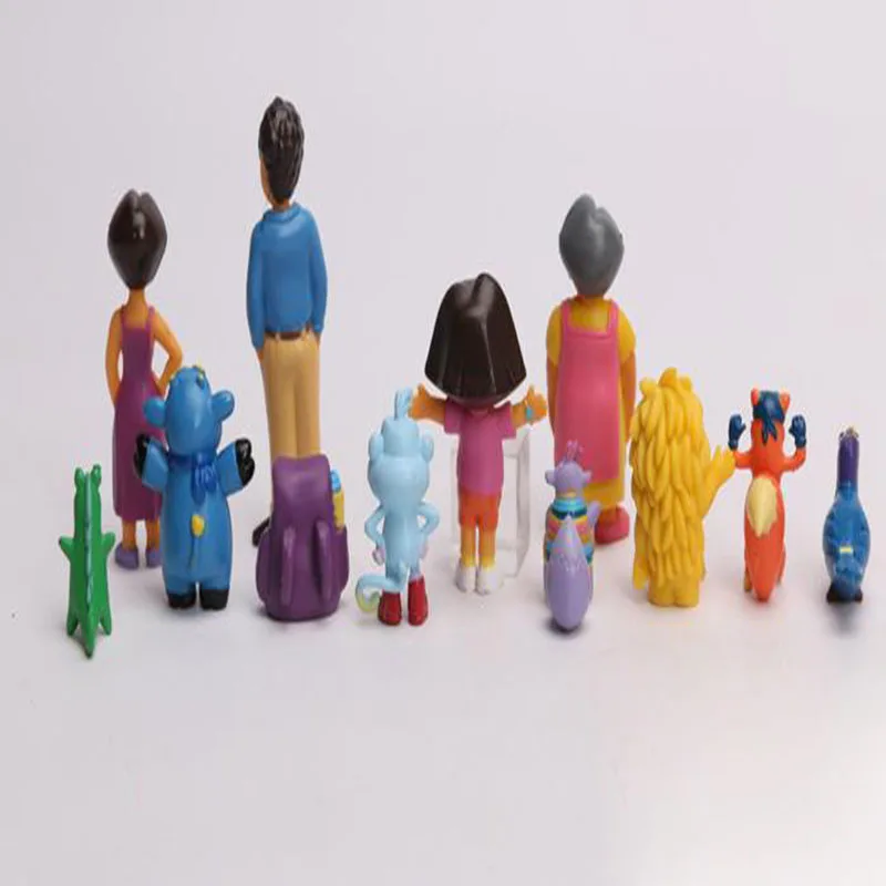 3-10cm 12pcs/Set Anime Dora The Explorer PVC Model Collection Christmas Toys Action Figure Toys for Children