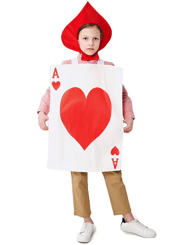 لعبة البوكر كوين جارد لعبة الهالوين للأطفال، زي موسيقي أحمر لحارس الملكة، مزيج من البوليستر والألياف اللدنة