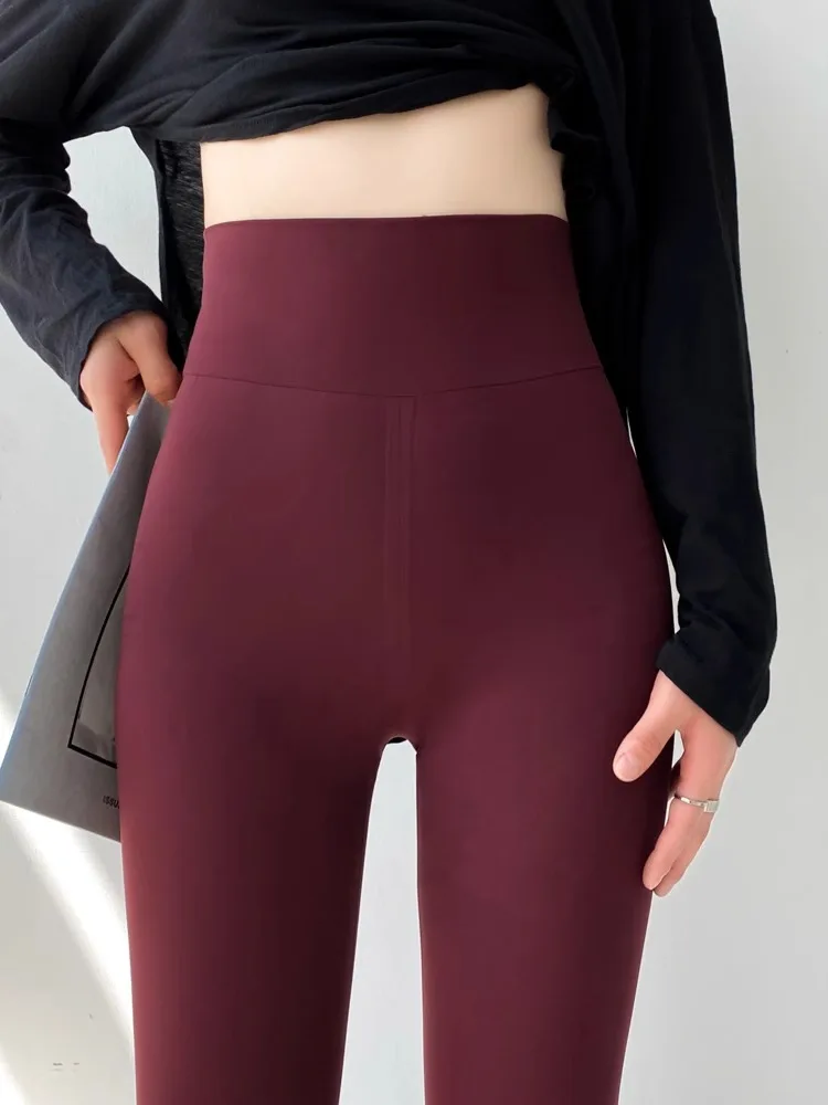 Pantaloni da yoga a vita alta slim fit Pantaloni estivi da donna in pelle di arca sottile Sl Fitn Pantaloni casual a sette/nove punti
