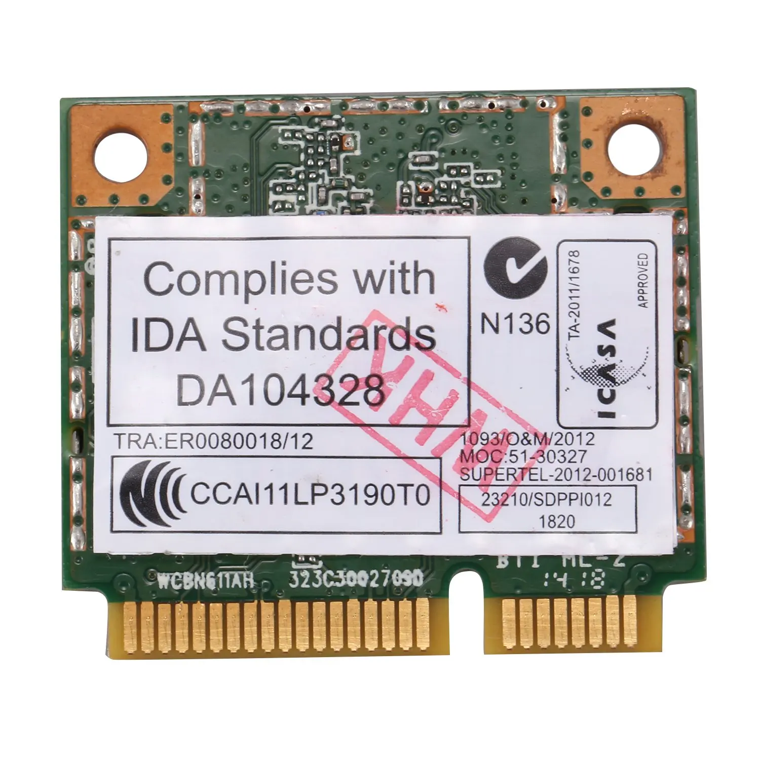 AR5B22 2.4/5GHz dwuzakresowa karta Wifi 802.11Ac 4.0 Bluetooth bezprzewodowa karta WLAN dla Lenovo Y400 Y500 Y410P S215 U330 U430