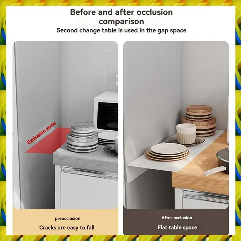 WFF The Refrigerator Side Extension Board Non-Punching Magnetic Absorption Table Shelf Magnetic Absorption 40X20cm