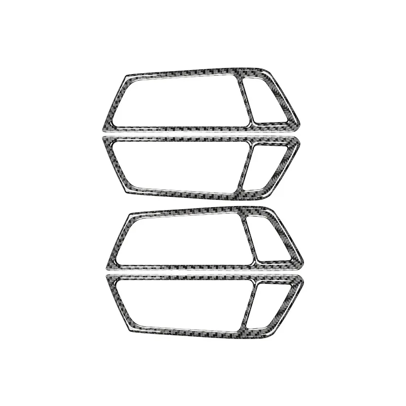 

Real Carbon Fiber Door Handle Trim For Audi Q5 2009-2016 Interior Door Pull Cover Frame Glossy Black Red car interior decoration