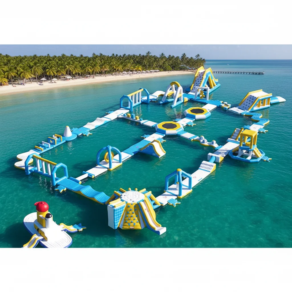！@Wholesale THL Brand PVC Material Customizable Outdoor Inflatable Water Park Sea Play Equipment with Floating Games
