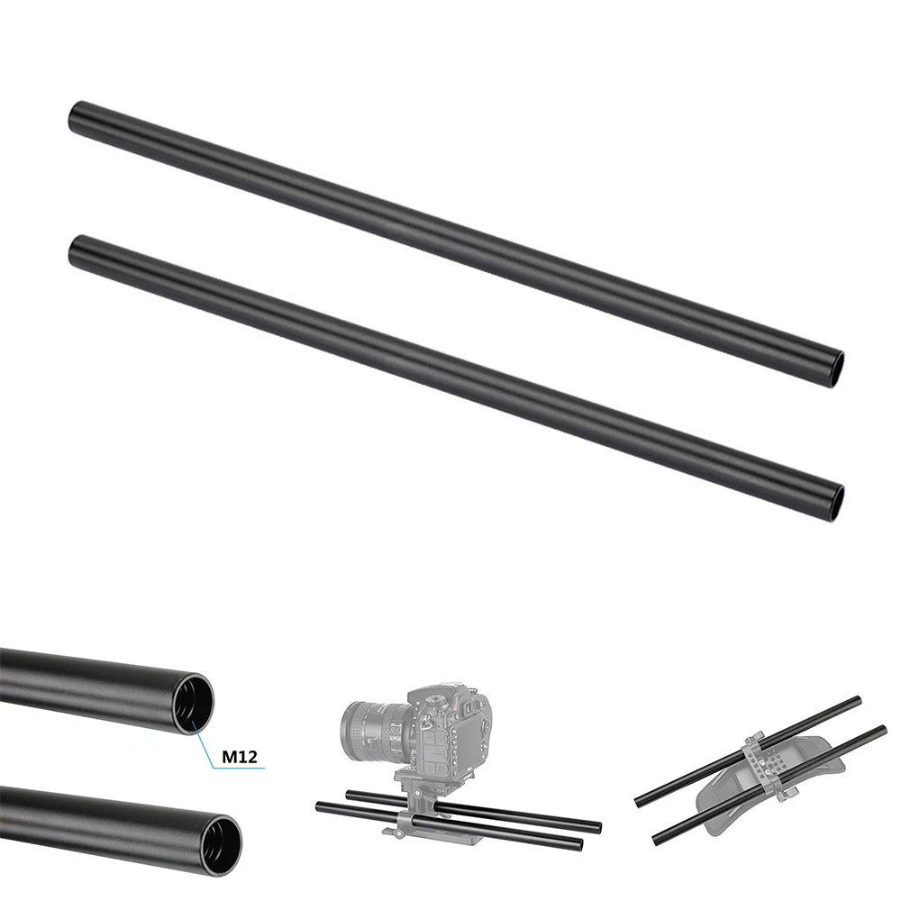 

Two 35cm long aluminum tubes, 15mm diameter M12 threaded aluminum tubes, camera base, photography accessories