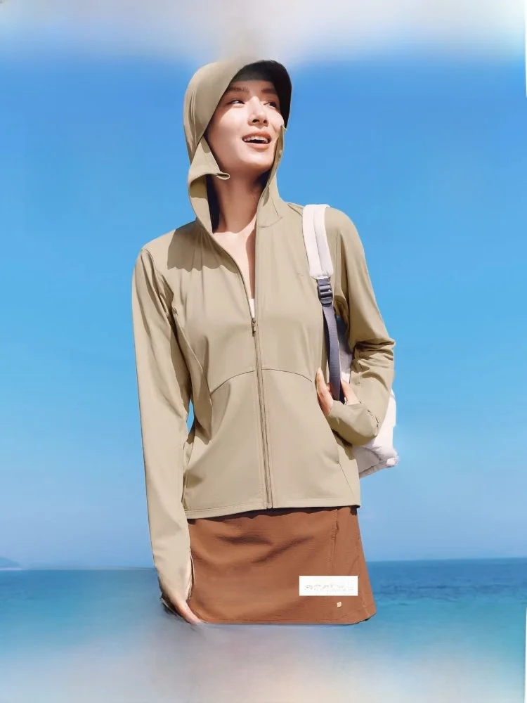 

Banana Le Women's Ice Silk UV Protection Loose Outerwear Breathable Cool Feeling Outdoor Windproof Sunscreen Clothing