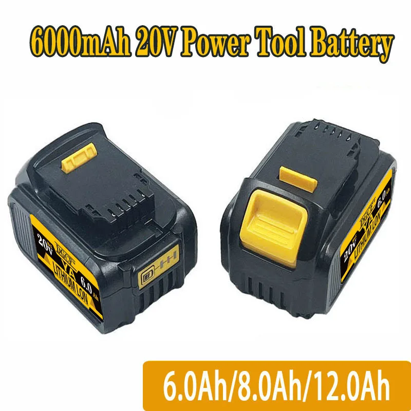 

20V 8.0Ah MAX Battery Power Tool Replacement for DeWalt DCB184 DCB181 DCB182 DCB200 18650 Battery 18Volt 20V Max Battery