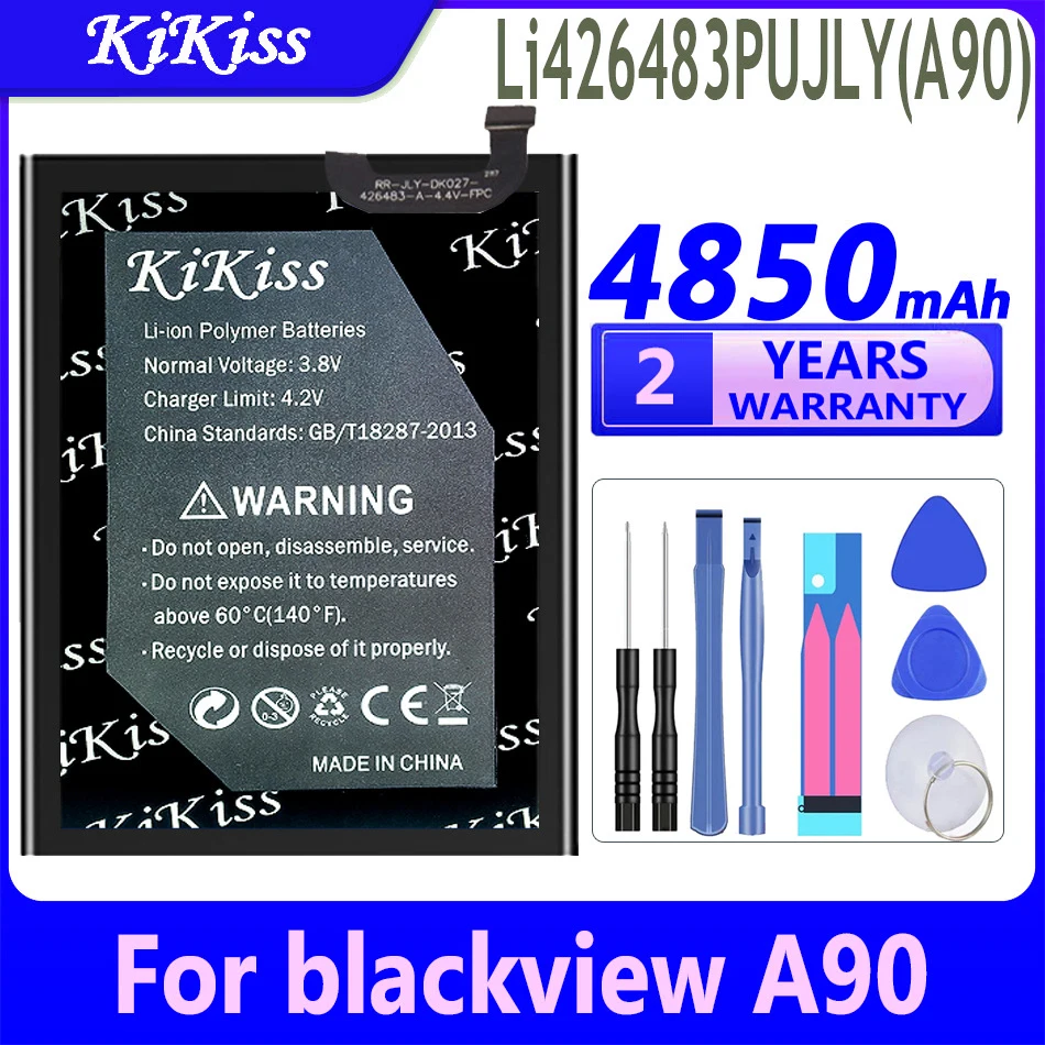 

Мощная батарея KiKiss для Blackview A90, батареи большой емкости, 4850 мАч, Li426483PUJLY (A90)