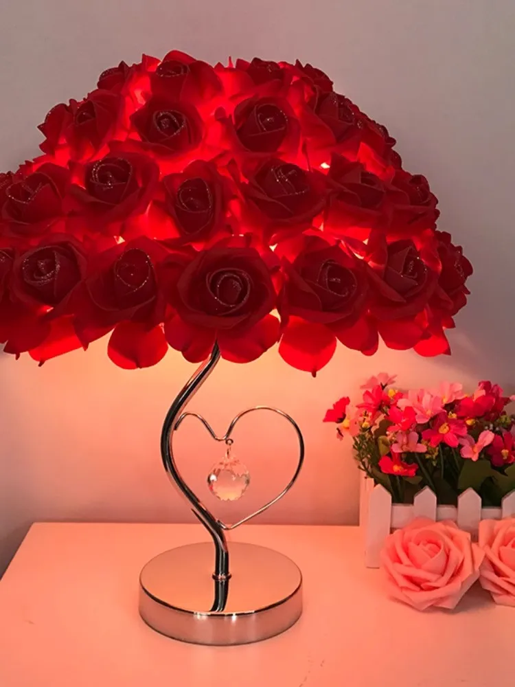 Wedding accessories send friend a wedding gift to send good luck  the wife of creative wedding gift rose lamp