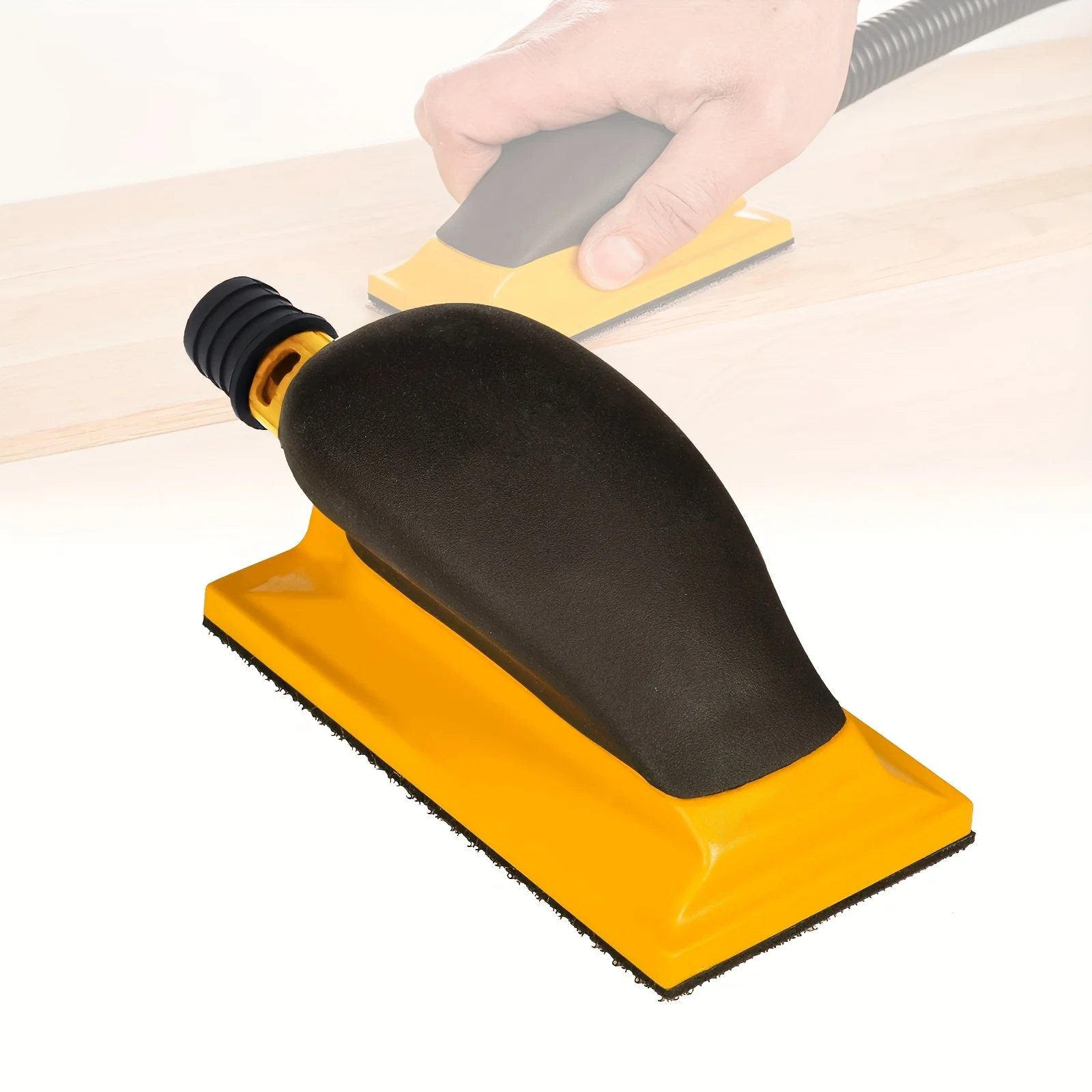 Dust-Free Hand Sanding Block 13 Holes Hook and Loop Szie 70*125mm Yellow