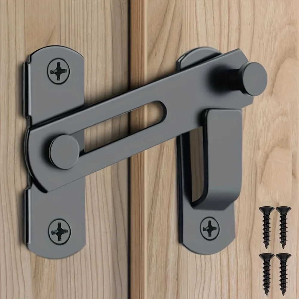 Fechadura Deslizante para Porta de Celeiro, Fechadura Deslizante de Ângulo Reto, Trinco de Porta, Trinco para Porta de Adega, Armário, Janela, Trinco de Segurança para Bebês