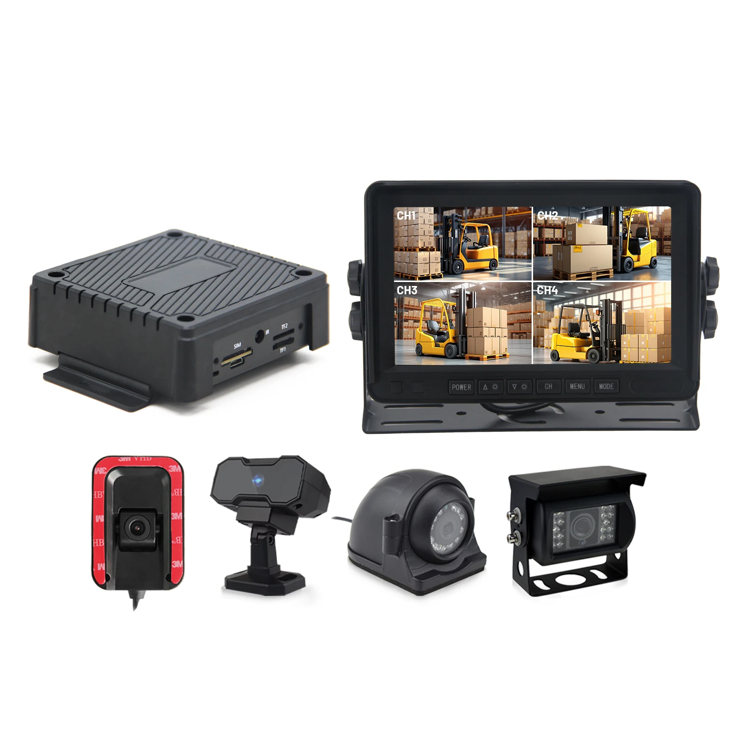 hit product4CH Mini AI DVR with 4G GPS for Truck Vehicle Monitoring Mobile Surveillance Recorder