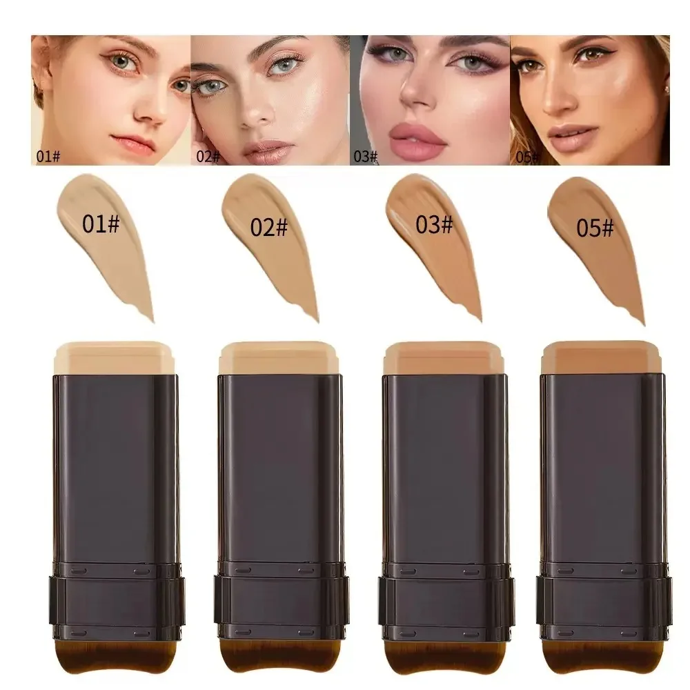 TVLV Face Foundation Contour Stick - Textura Sedosa Cobertura Completa À Prova D 'Água Creme Corretivo de Longa Duração Maquiagem para Iluminar