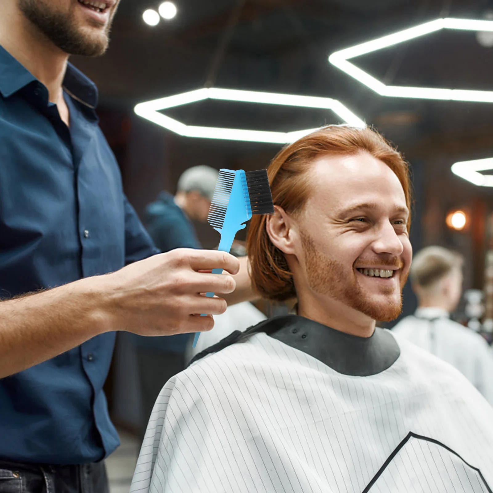 5Pcs Hair Dye Tool Kit Durable No Mess Tinting Bowl Application for Salon Home DIY Blue Hair Dye Kit - Image 4