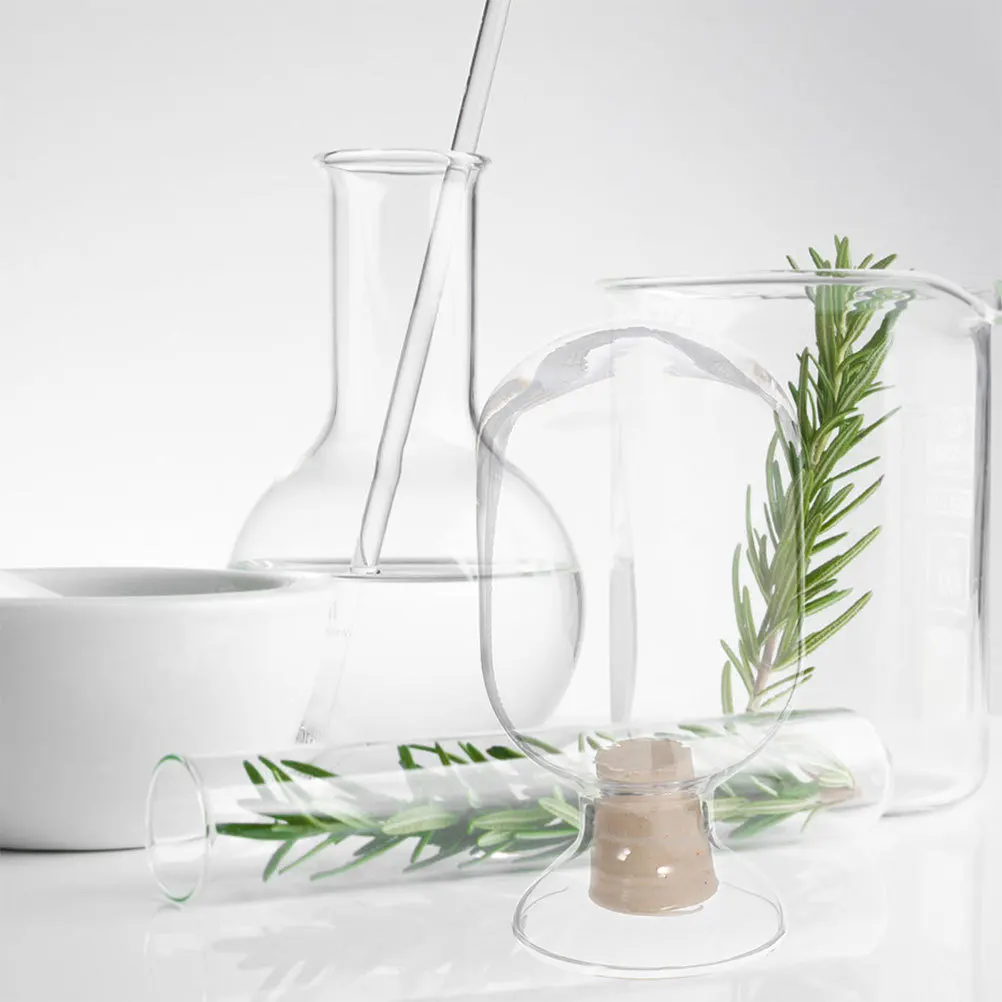 

2Pcs Glass Match Holder Clear Reusable Jar with Lid Sturdy Flame Resistant Container for Fireplace Decorative Storage Display