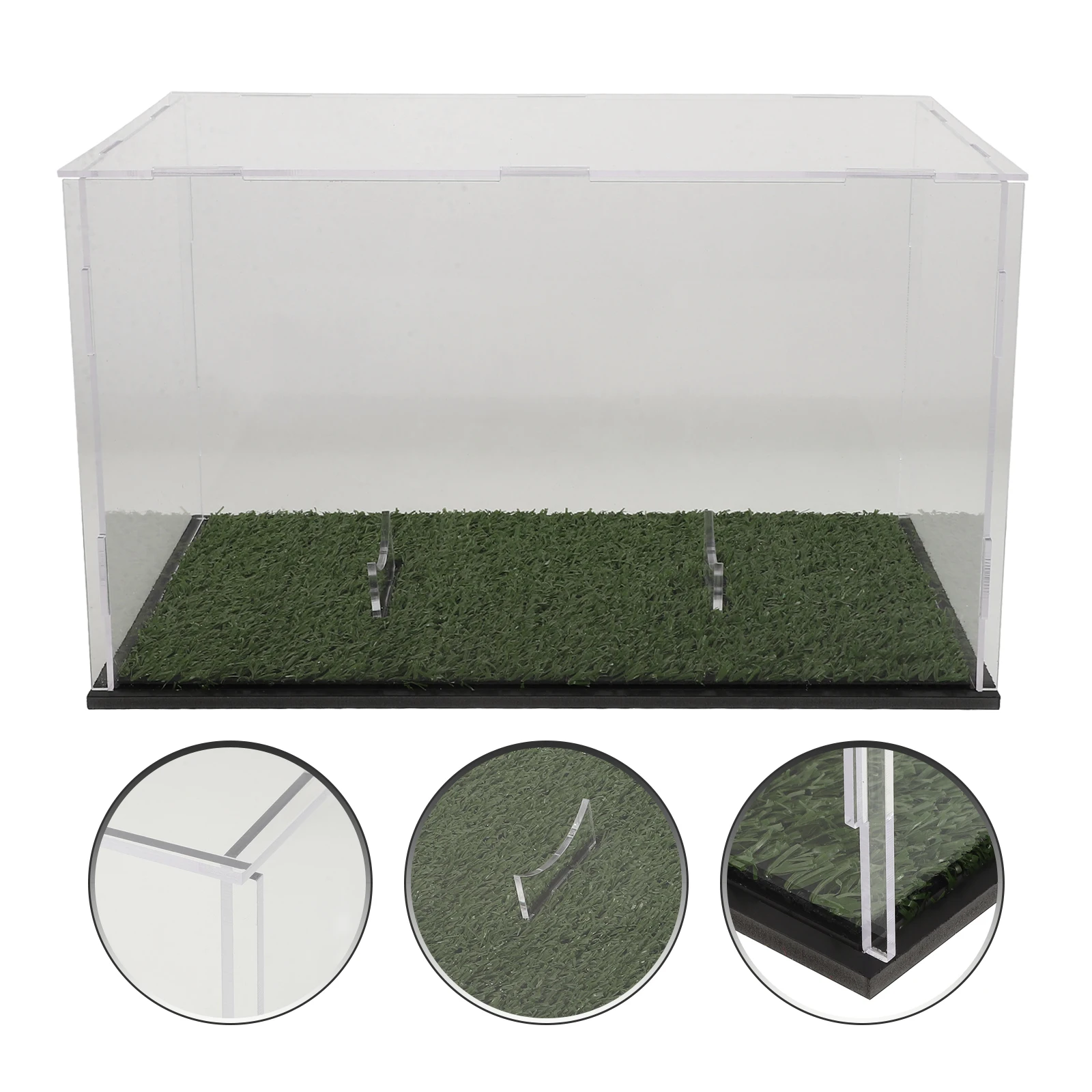 

Acrylic Rugby Display Box Clear Tabletop Case for Sports Ball Collection Household Display Organizer Compact Size Easy to Clean