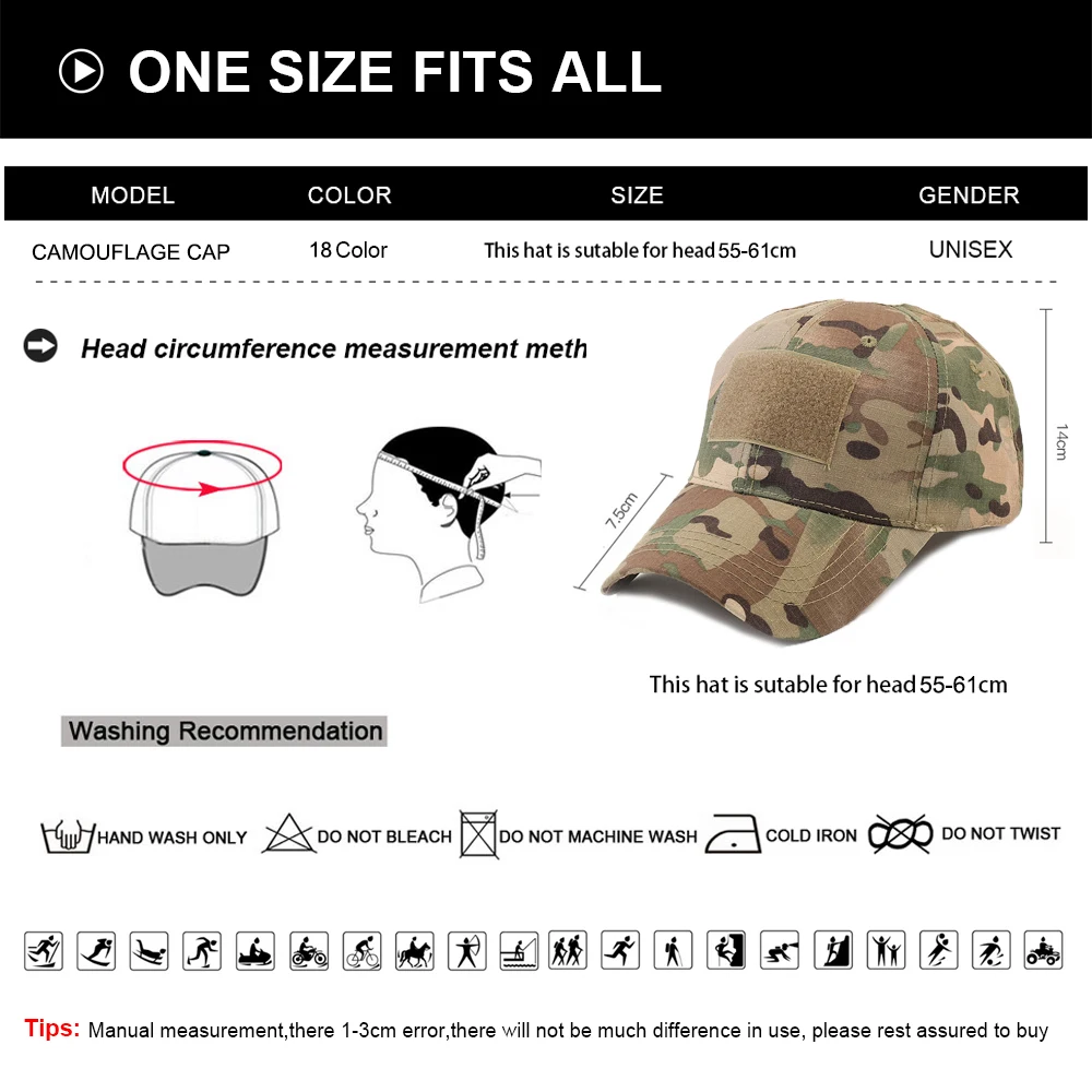 Outdoor Sports Adjustable Duck Tongue Caps Mountaineering Hiking Sunscreen Camping Baseball Hat Tactical Hunting Camouflage Cap