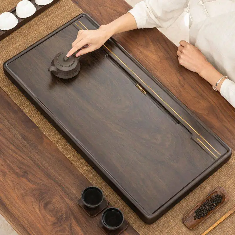 

Wooden Luxury Tea Tray Hospitality Living Room Rectangle Long Tableware Kitchen Chinese Tea Tray Office Bandejas Home Products