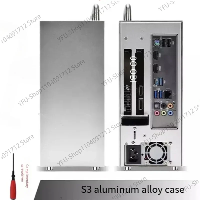 S3  Aluminum Itx Chassis, SFX Power Supply, A4 Mini Chassis, Side Transparent Desktop Small Chassis