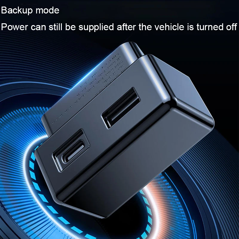 For Tesla Model 3 Model Y 2022 2023 OBD Fast Charger USB And Type-C Dual Port 48W Conversion Plug Kit Car Accessories