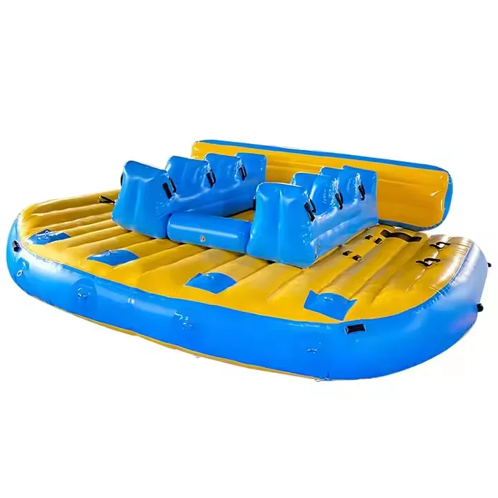 Durable commercial tarpaulin PVC inflatable tractable banana slider tube boat ex-factory price