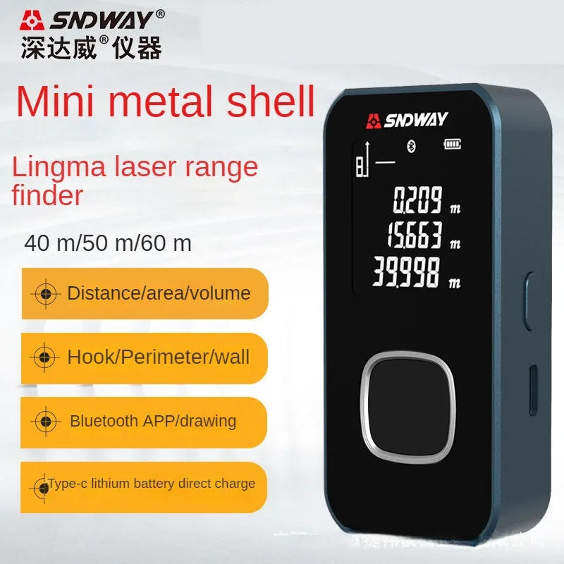 Sndway-telêmetro Laser Infravermelho Portátil Régua Eletrônica Sala de Medição Telemeter Bluetooth Alta Precisão 50m sw 24a 25a 26a