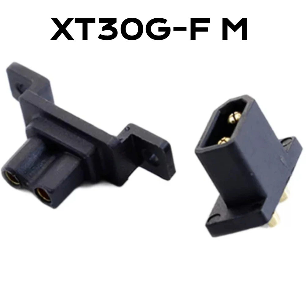 4PCS XT30G Fixed 30A High Current XT30U Mountable Plug Pair for RC Lipo Battery Drone Quadcopter FPV Racing Car Model Connector
