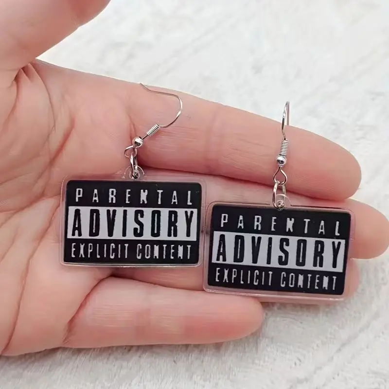 10 pendientes acrílicos con diseño de cita en blanco y negro, pendientes para mujer, la mejor opción para regalos