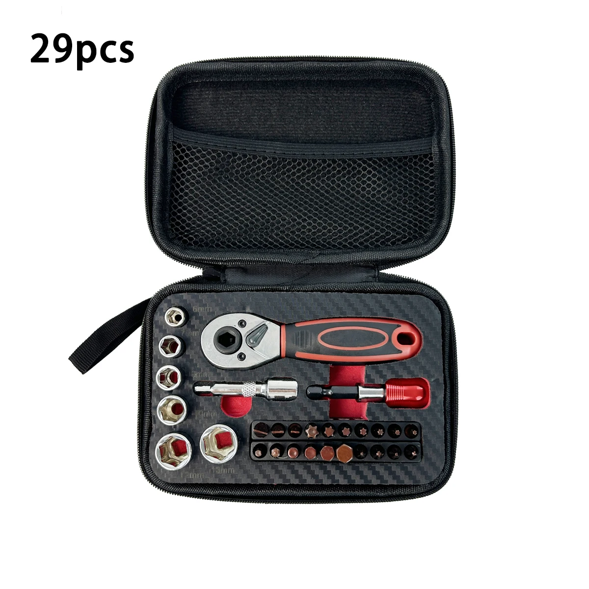 

Набор торцевых ключей с приводом 1/4 дюйма, 29 шт., набор инструментов, реверсивный храповой ключ с 72 зубьями, удлинитель