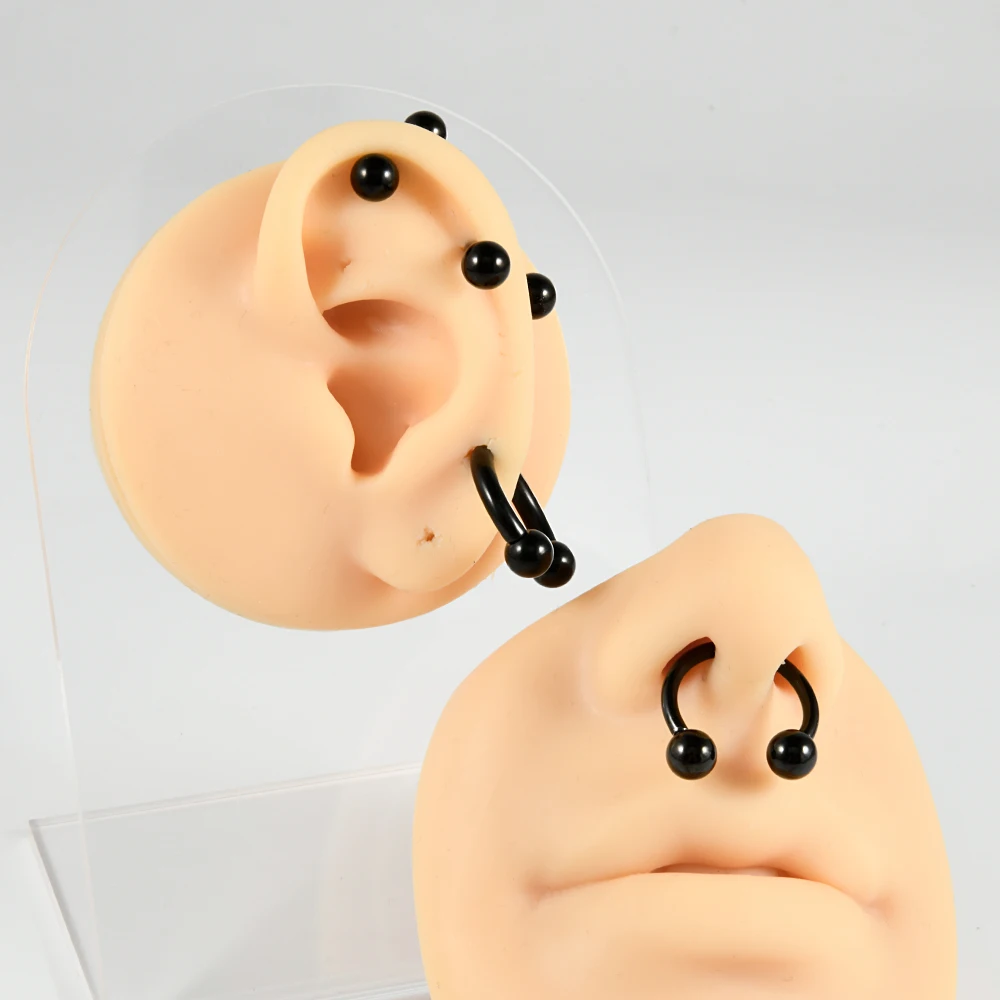 Dreamlee 1Pc 00G-10G wieszak na ciężarki do uszu okrągłe sztanga zatyczki tunelowe nosze Expander przegroda Piercing biżuteria do ciała — zdjęcie 7