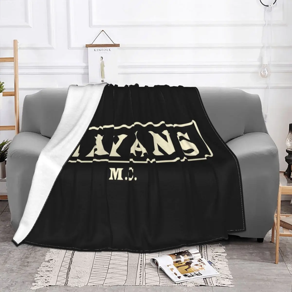 Officiel Mayans Mc Backpatch Graphic Letter New Brand Pride Youth Spring Womens Any Logo Girl New Arrival Throw Blanket