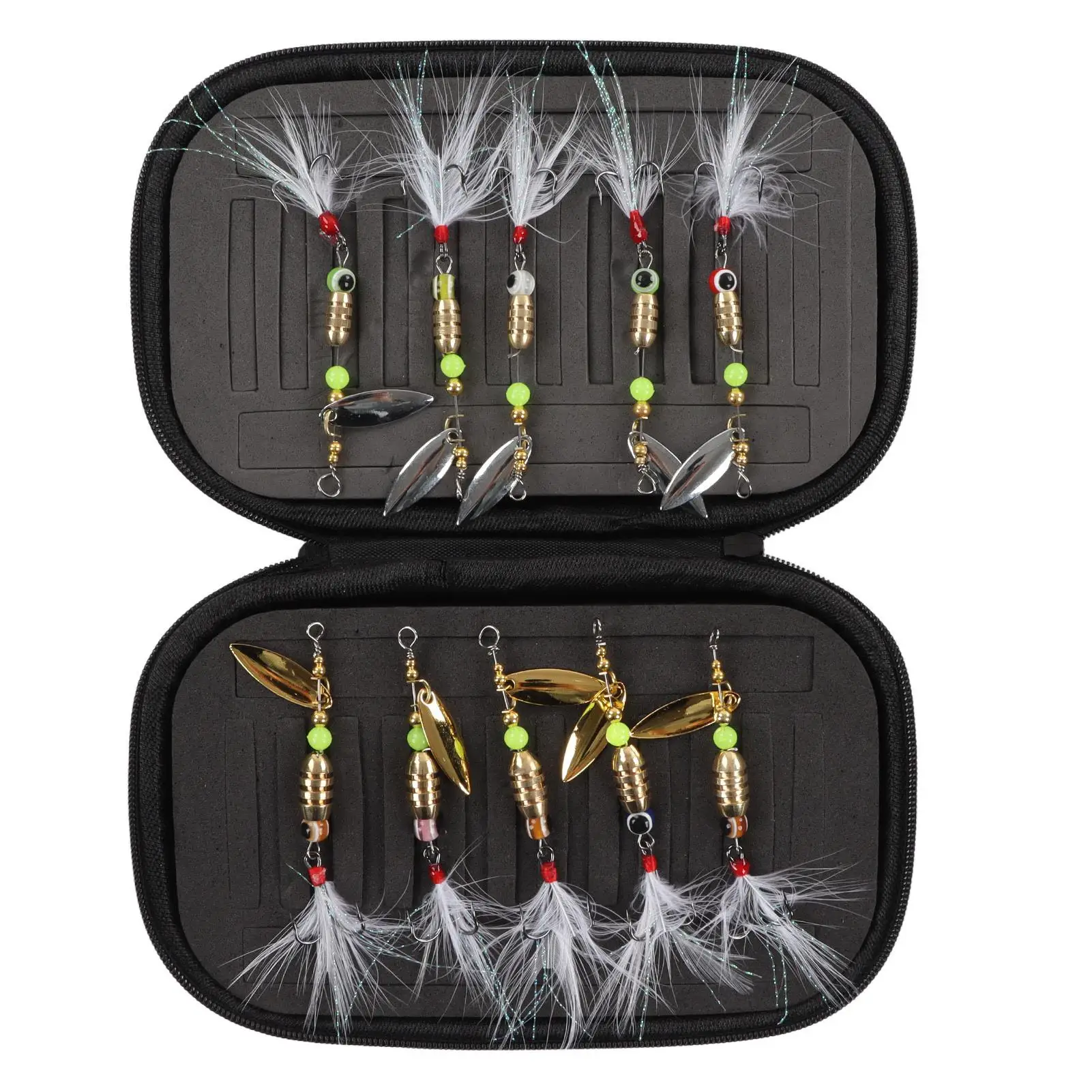 Vibrant Sequin Fishing Lure Kit - Rotating for bass Gear Set for Ultimate Catch