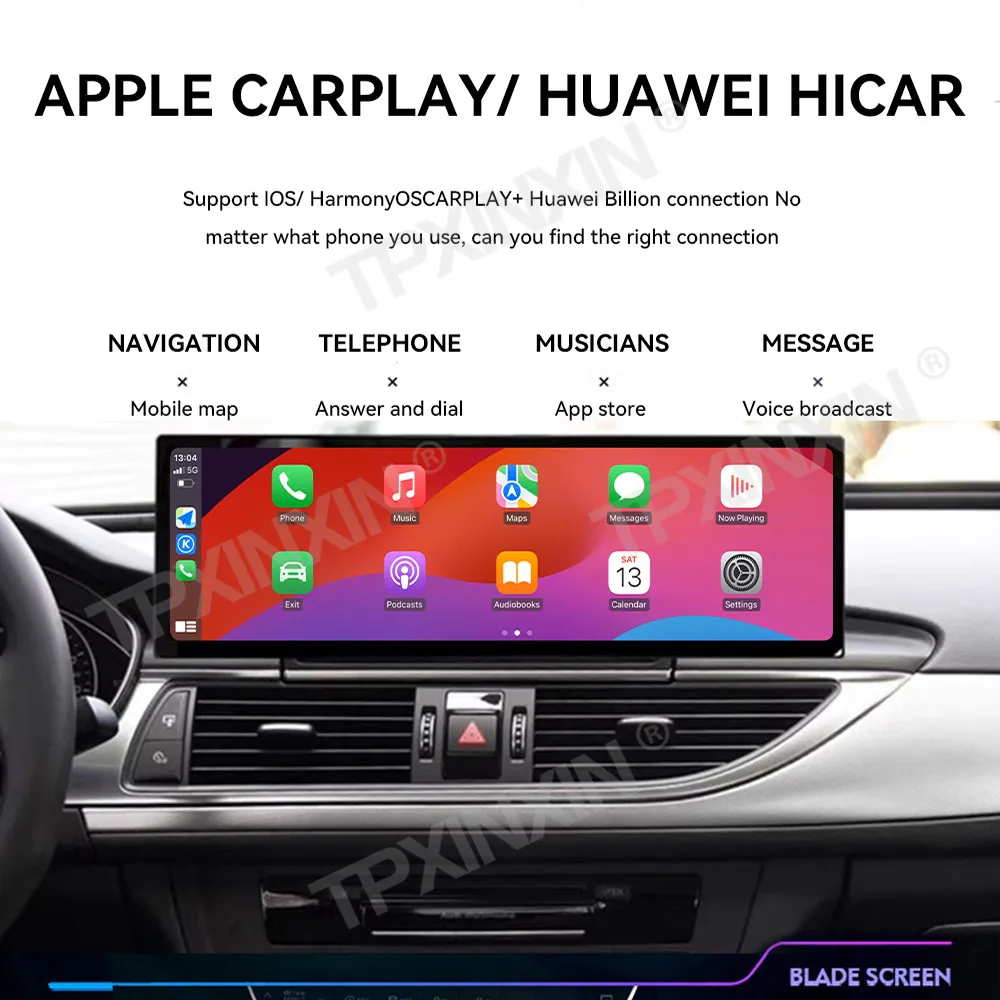 

Android Auto Carplay 14.9" Multimedia Player For Audi A6 A6L 2016-2018 Car Radio GPS Navigation Tape Recorder Stereo Headunit