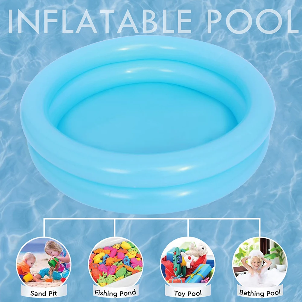 Piscina gonfiabile per bambini estivi Piscina portatile per bambini all'aperto Piscina per bambini rotonda da 60 cm Giocattoli per anelli da nuoto per bambini