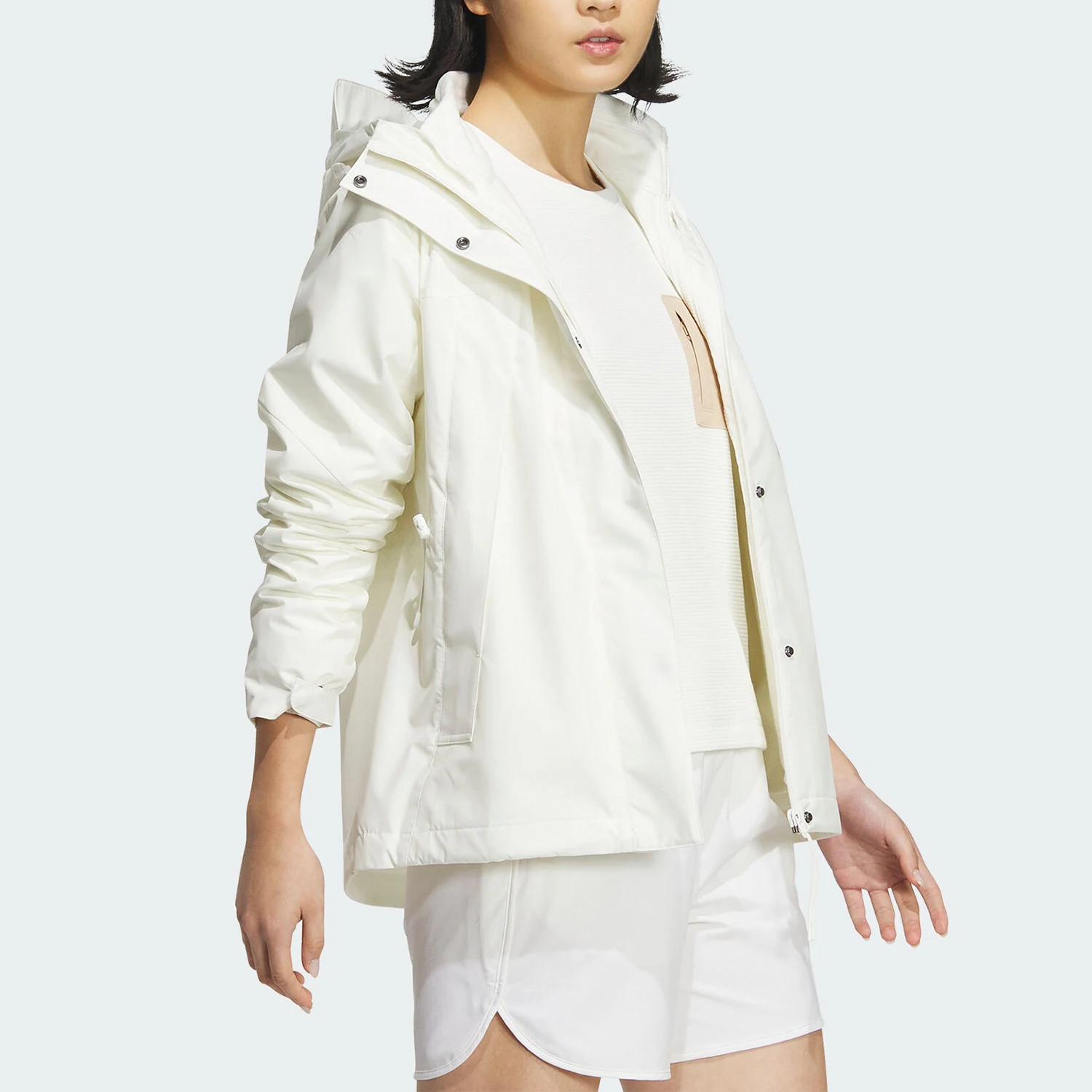 Adidas genuine New Women's 3-in-1 Sports Fleece Hooded Jacket JF6659