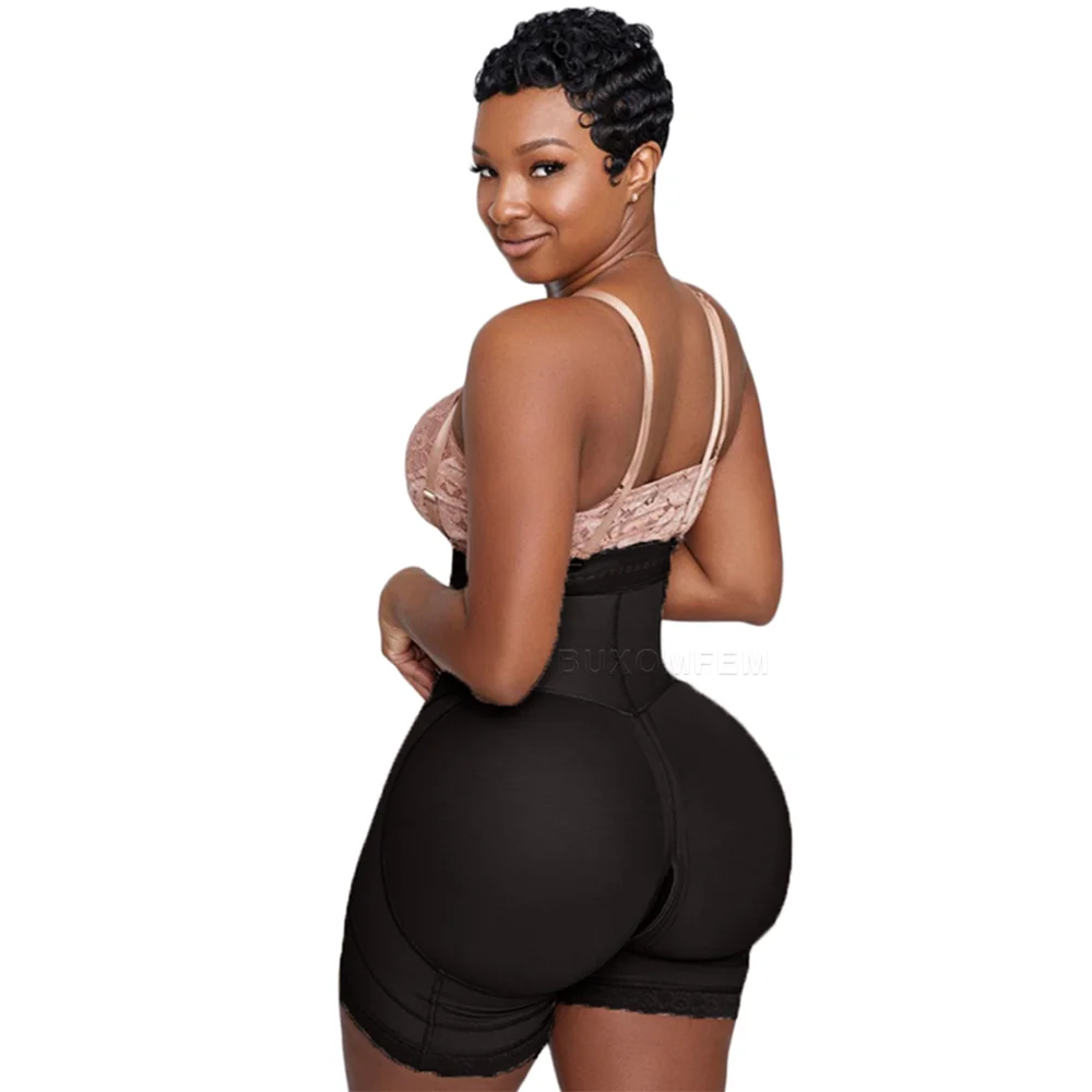 Compression Garments Women's Shapewear Double Pressure Bodysuit Skin-Friendly Shaped Up Faja Waist Trainer Shaper with Hook Eyes