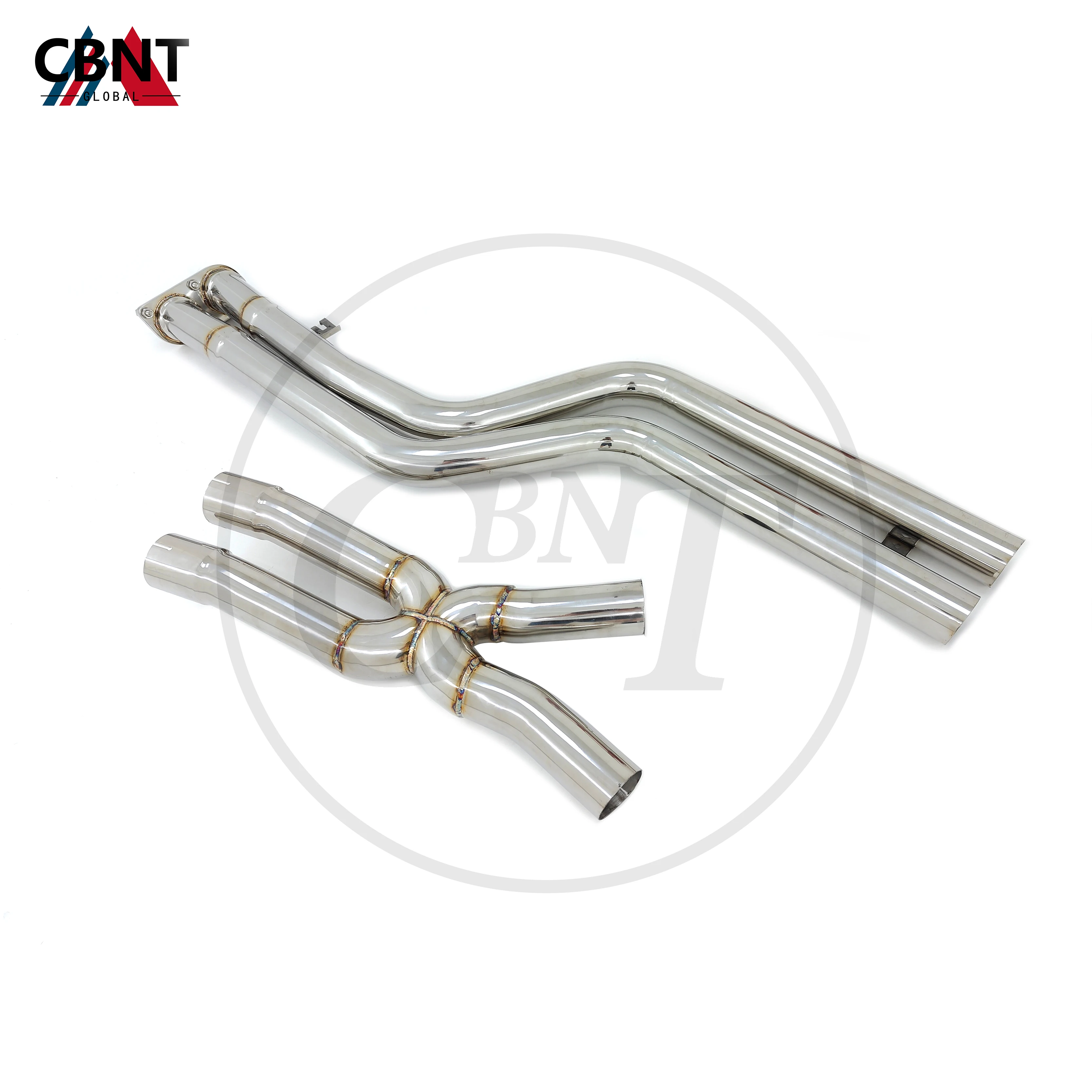 CBNT High Quality Exhaust System SS304 Middle Pipe Performance Catless Mid-pipe Exhaust-Pipe for BMW X3M X4M F97 F98 2019-2023