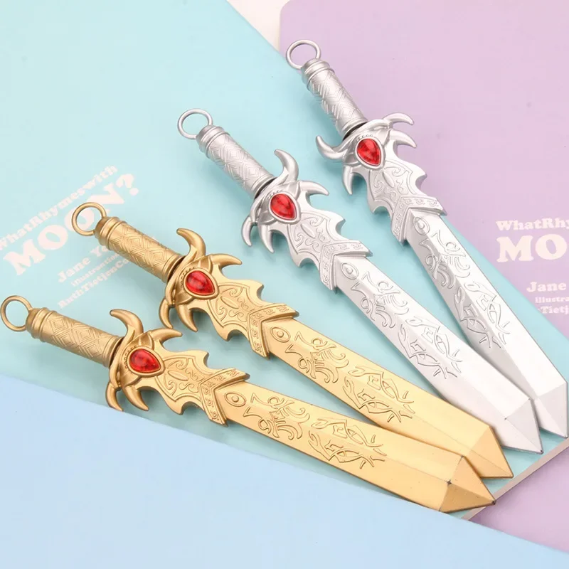 

30 шт., прямые продажи с фабрики, альянс героя DeMarcia, форма меч, нейтральная ручка, студенческая ручка для письма, черный B