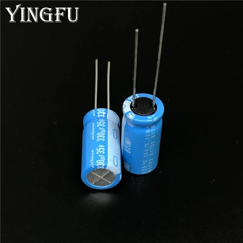 10Pcs/100Pcs NICHICON BT Series 10x20mm Highly dependable reliability 35V330uF Aluminum Electrolytic capacitor