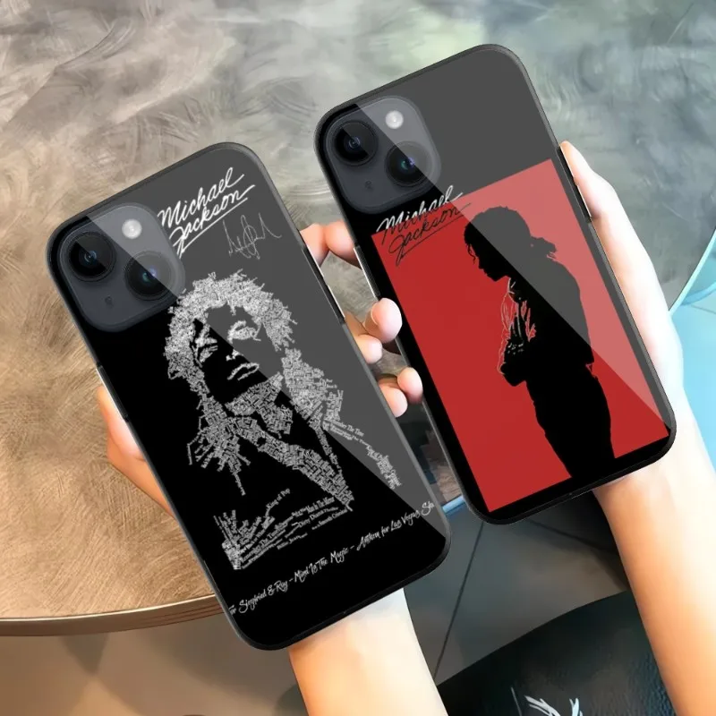 Michael Jackson Phone Case For iPhone 14 13 12 11 Pro Max Plus Mini Black PC TPU Glass Phone Cover