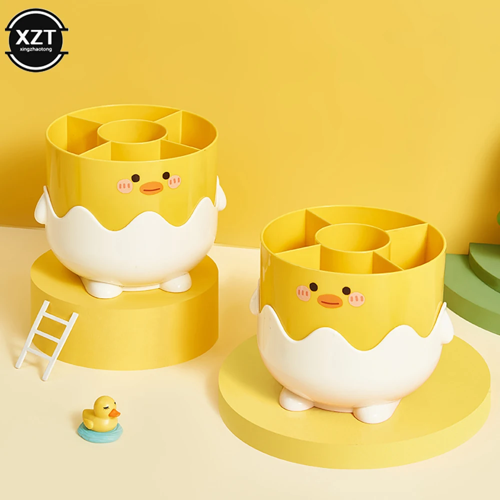 Cute Duck Pencil Holders Pens Storage Container Office Decoration Desk Accessories Desktop Makeup Organizer Home Office Supplies