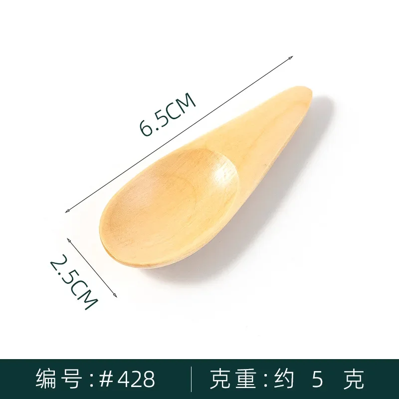 Mini Creative Tea Spoon Short Handled Small Wooden Coffee Spoon Spice Salt Milk Powder Spoon Wholesale