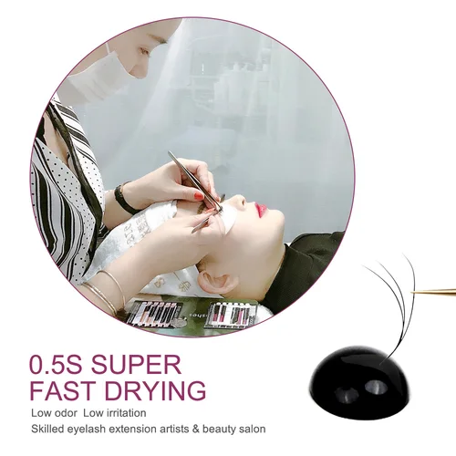 Imagen 2 del producto Pegamento para pestañas profesional, 10ml, 0,5 segundos, secado rápido, larga duración, pegamento para extensiones de pestañas poco irritante