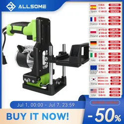 Allsome 2 in 1 Woodworking Slotting Machine Bracket, Wood Trimming Machine Bracket Aluminum Alloy Wood Trimmer Router Support