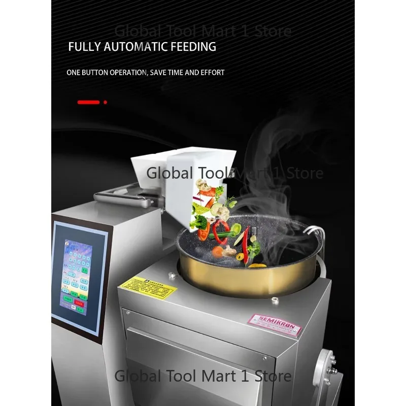 Semi- Large Cap-acity Heavy Duty Electro-magn-etic Inducti-on Automatic Kitchen Machines Store 500+ Recipes Touch Screen Display